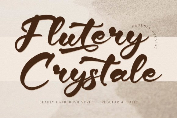 Flutery Crystale: A Beautiful Script Typeface for Web Design