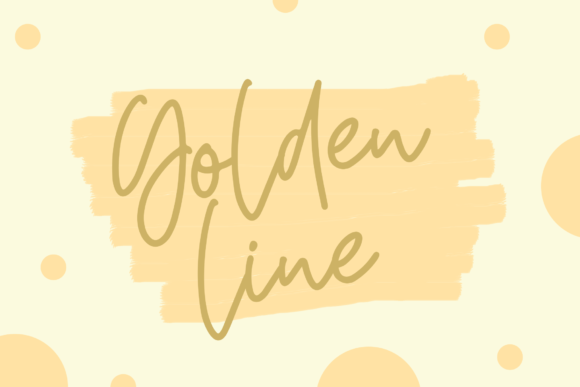 Golden Line Font for Web Design