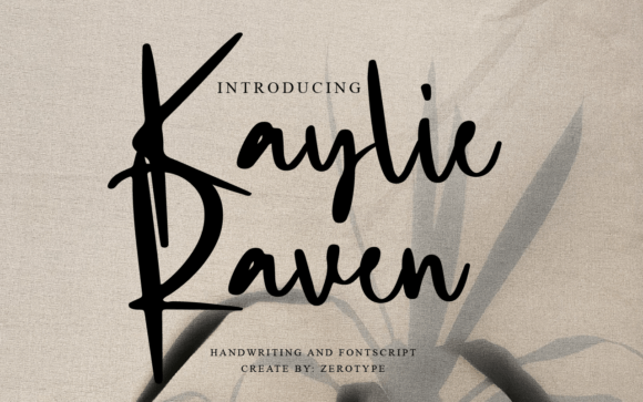 Kaylie Raven: A Script Font for Creative Makers