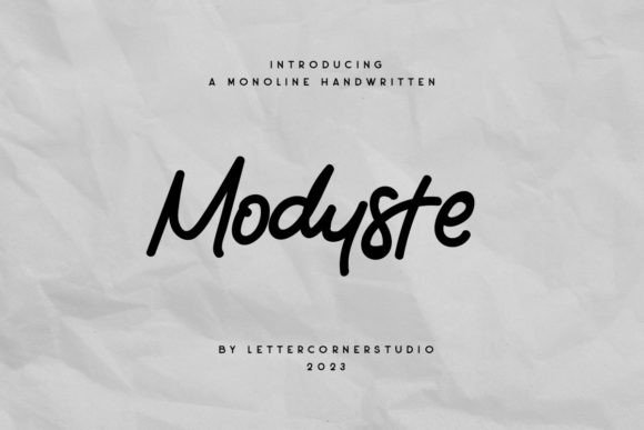 Modyste: A Handwritten Script Font