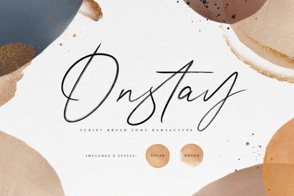 Onstay caught my eye during a recent redesign of a boutique online store. The goal was to create a clean, modern look that still felt personal and inviting. I started by testing Onstay in the hero section, where it paired beautifully with a soft gradient background. The fluid brush strokes gave the text a handcrafted feel, while the varied letterforms added visual interest without overwhelming the design.