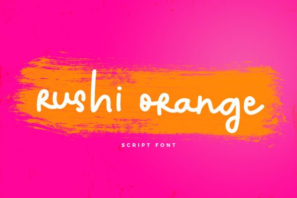 Rushi Orange Font: A Beautiful Script for Digital Design Projects